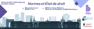 Affiche des rencontres territoriales de droit public